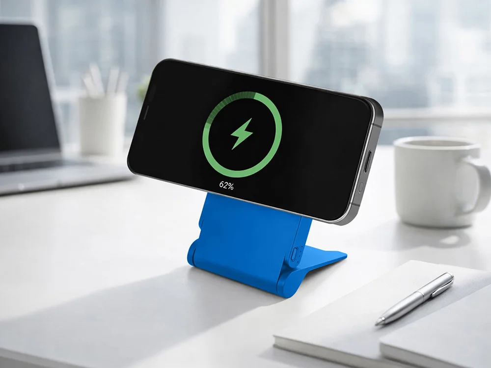 Магнитный внешний аккумулятор MagnIQ 5000 mAh синий - фото 2