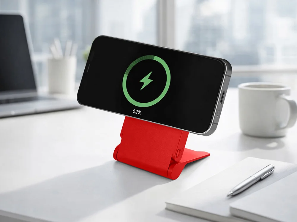 Магнитный внешний аккумулятор MagnIQ 5000 mAh красный - фото 2
