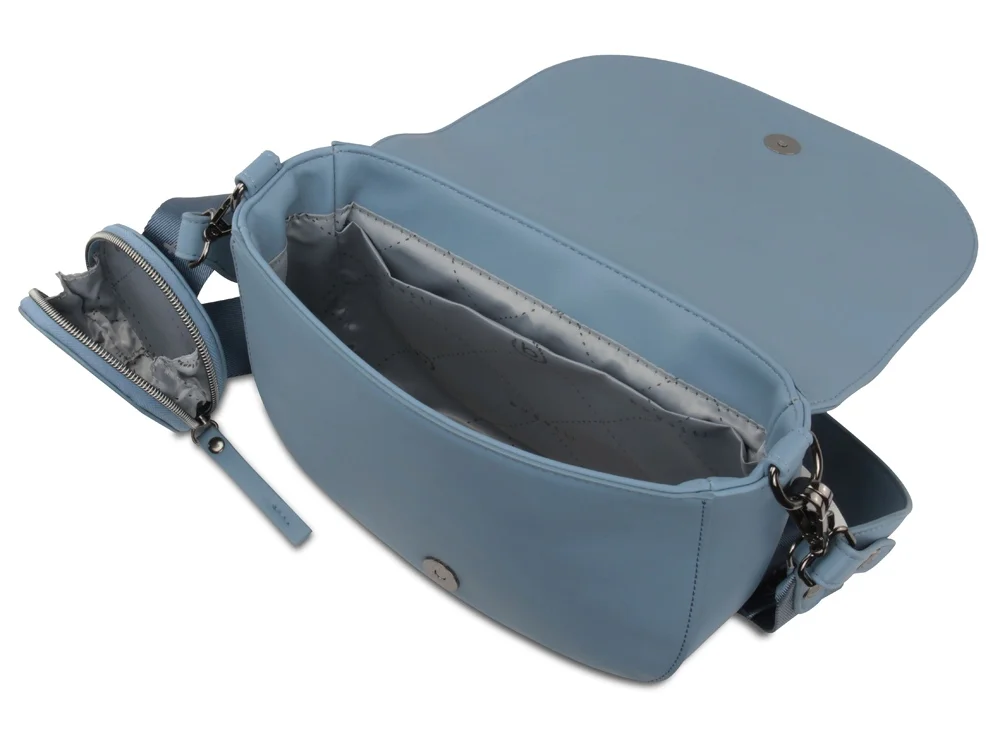 Сумка наплечная женская «Almata» с кошельком, голубой - фото 3