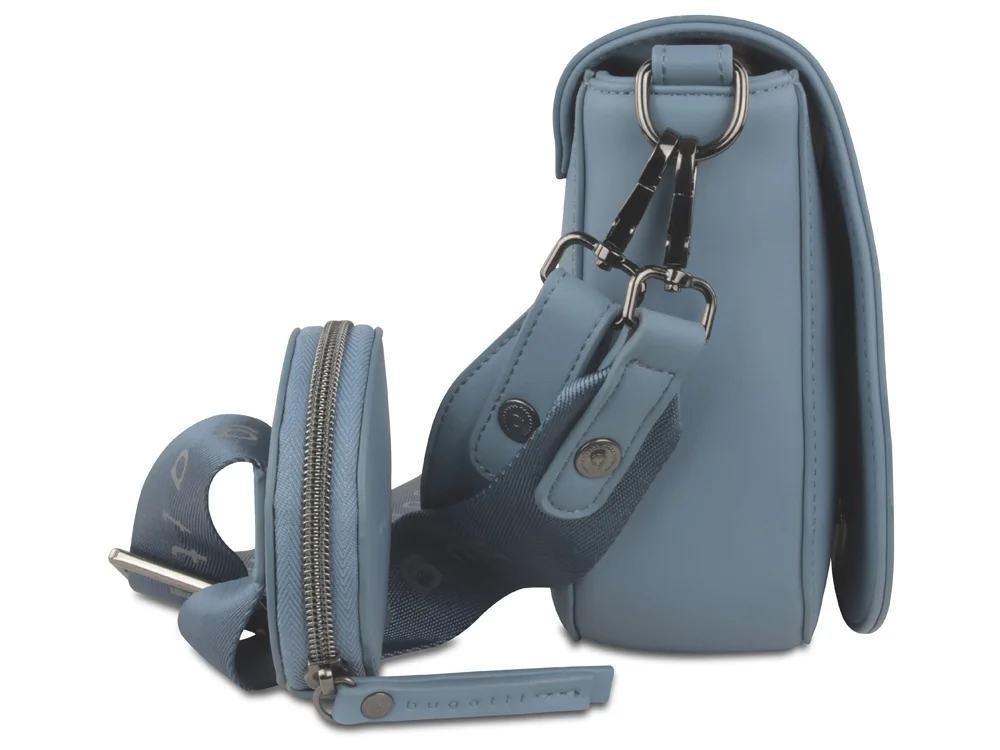 Сумка наплечная женская «Almata» с кошельком, голубой - фото 4