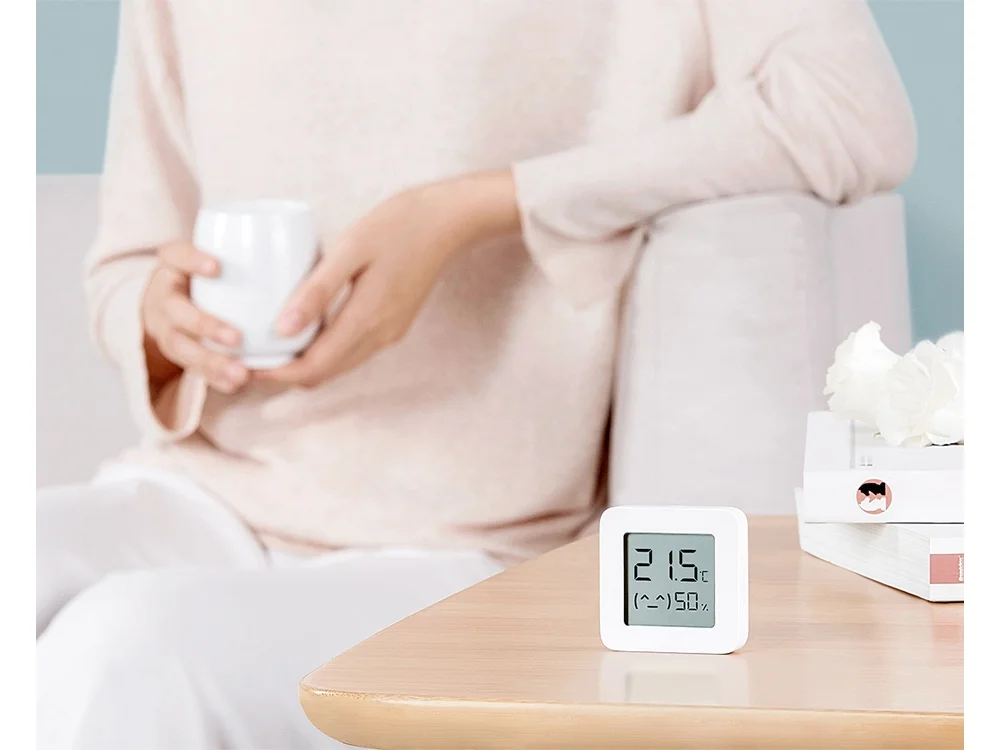 Датчик температуры и влажности Mi Temperature and Humidity Monitor 2 белый - фото 2