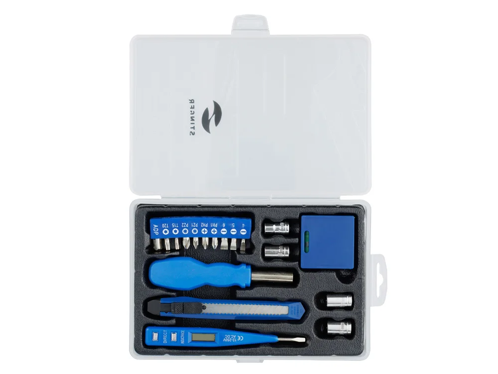 Набор инструментов, 18 предметов, белый, синий - фото 2