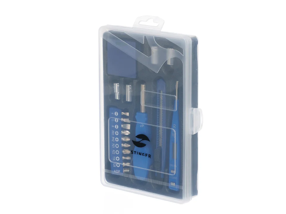 Набор инструментов, 18 предметов, белый, синий - фото 6