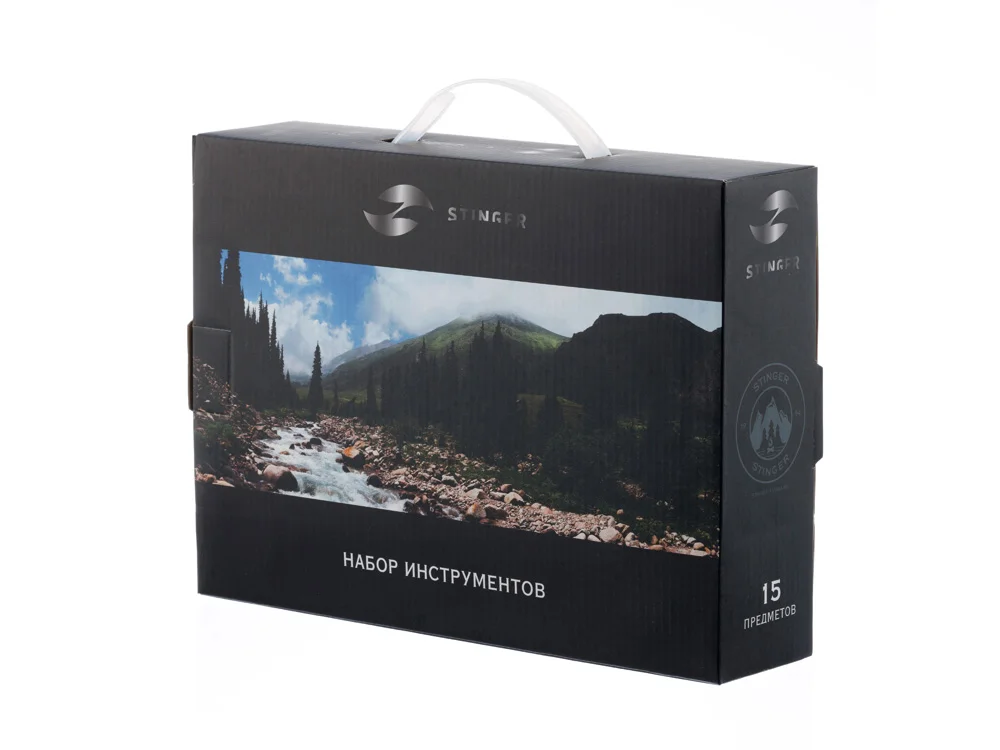 Набор инструментов, 15 предметов, синий, желтый, черный - фото 4