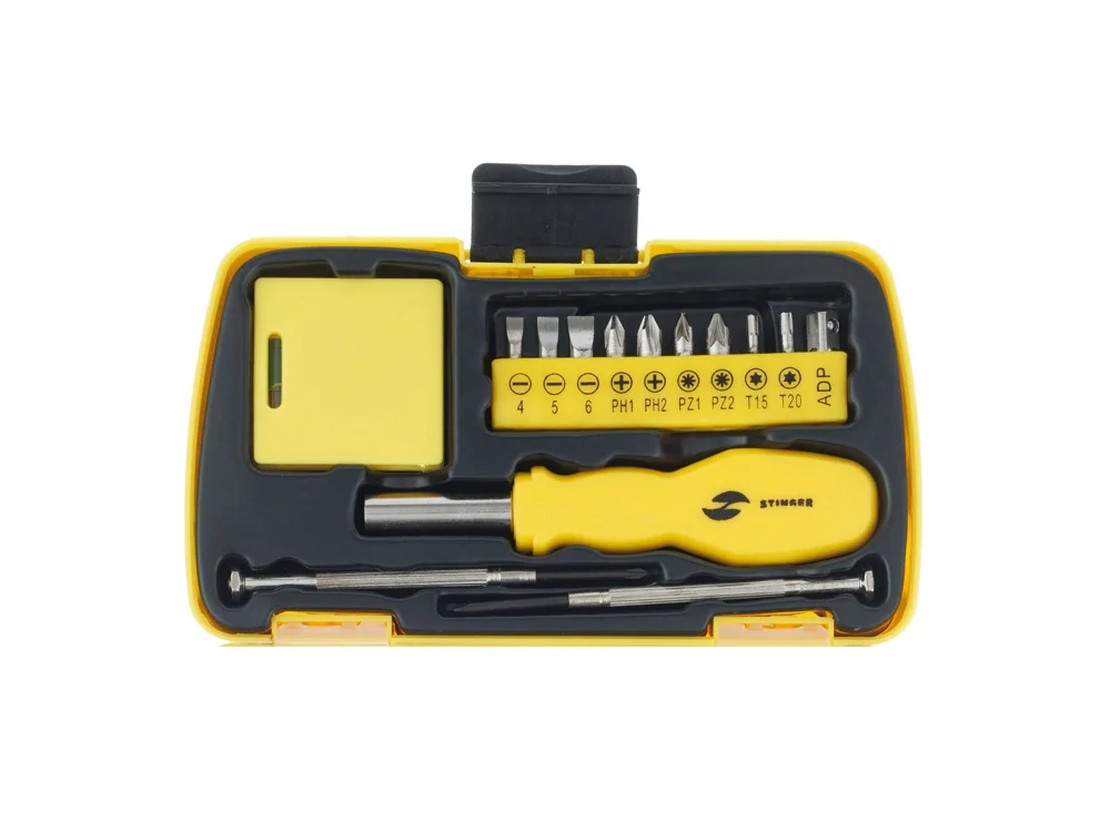 Набор инструментов, 20 предметов, желтый, черный - фото 2