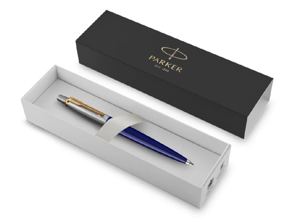 Ручка Паркер шариковая Jotter Jotter K160 синий/серебристый/золотистый - фото 2