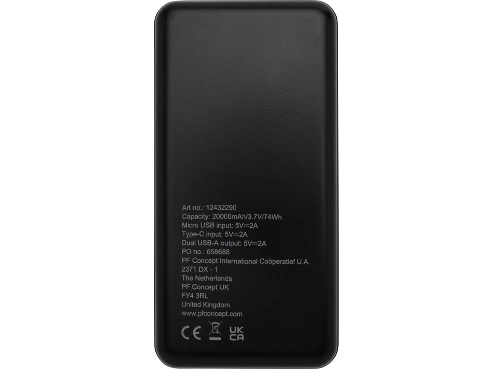 Портативное зарядное устройство Loop 20000 mAh черный - фото 3