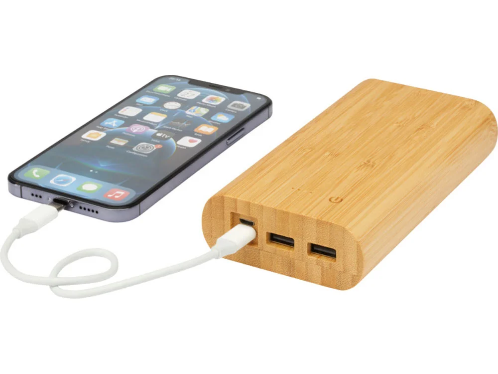 Портативное зарядное устройство Tulda из бамбука 20000 mAh натуральный - фото 6