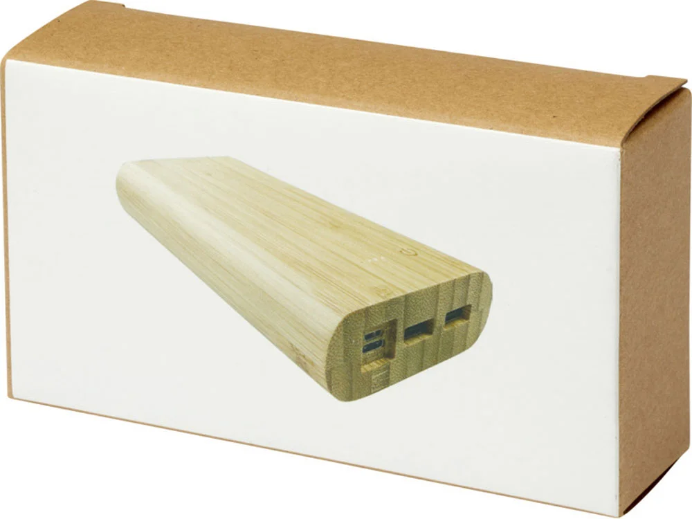 Портативное зарядное устройство Tulda из бамбука 20000 mAh натуральный - фото 7