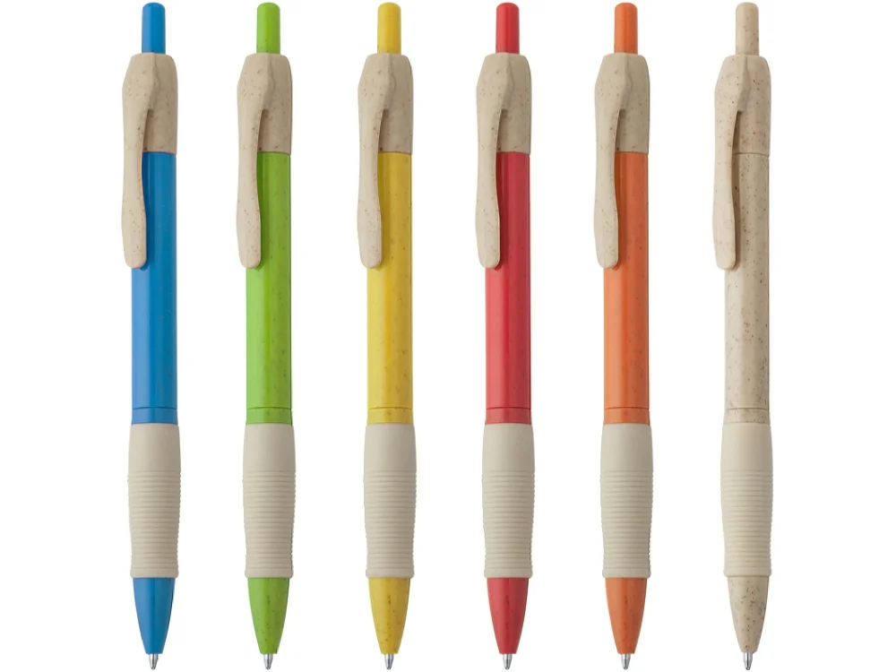 Ручка шариковая из пшеничного волокна HANA зеленое яблоко - фото 4