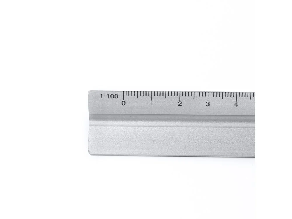 Линейка DINTEL треугольной формы 30см серебристый - фото 3