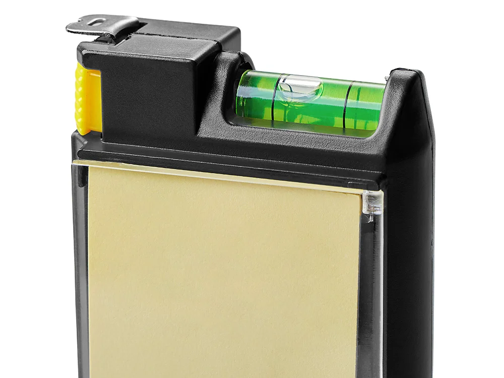 Рулетка на 2 м с уровнем и блоком для записей «Nerd», черный, желтый - фото 8