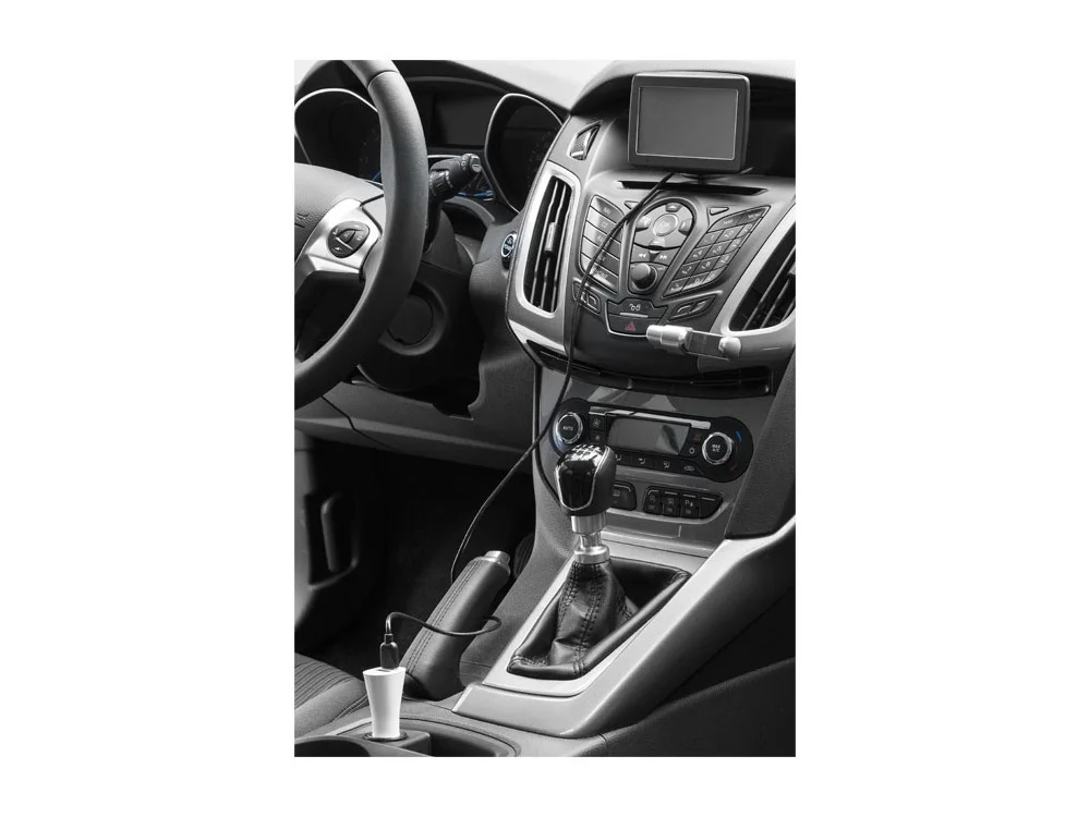 Адаптер автомобильный Split USB x 2 белый - фото 3