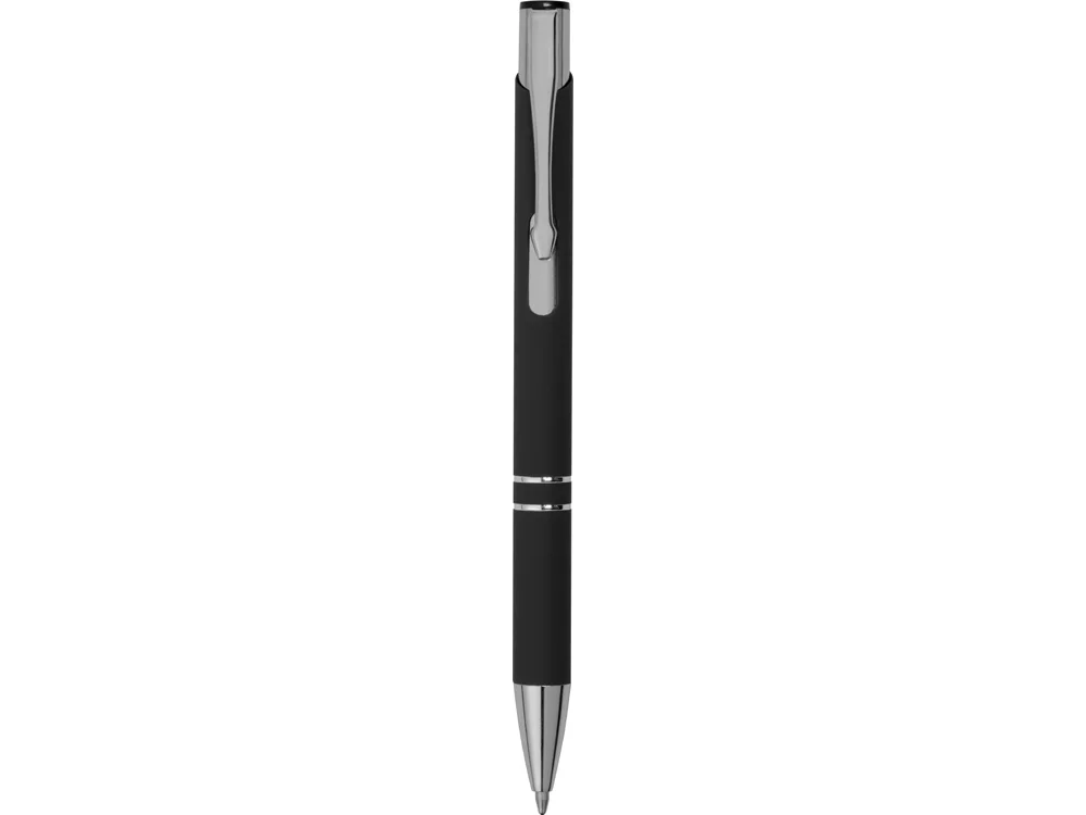 Ручка металлическая шариковая C1 soft-touch черный - фото 2