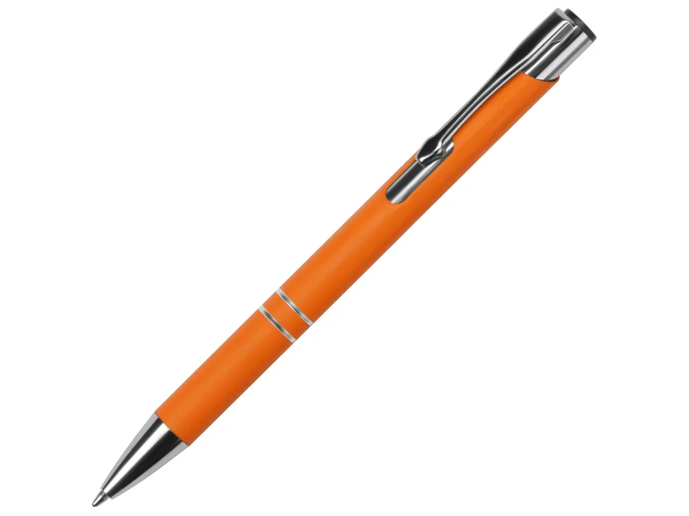 Ручка металлическая шариковая C1 soft-touch оранжевый - фото 1