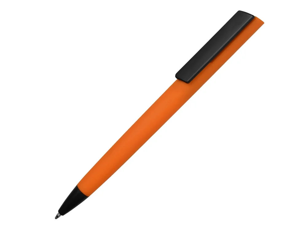 Ручка пластиковая шариковая C1 soft-touch оранжевый - фото 1