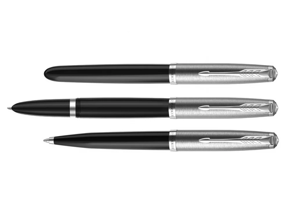 Ручка перьевая Parker 51 Core F черный серебристый - фото 5