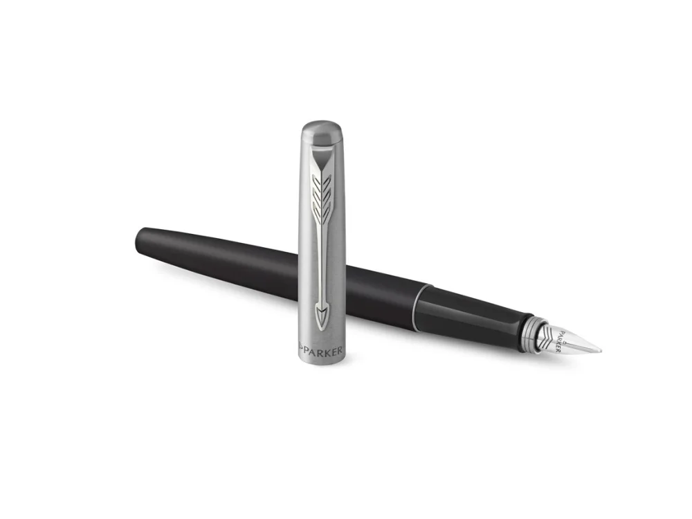 Ручка перьевая Parker Jotter Core M черный серебристый - фото 4