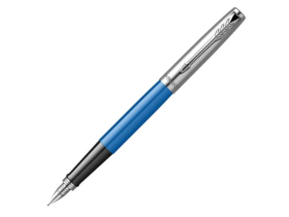Ручка перьевая Parker Jotter Originals F серебристый черный синий - фото 1
