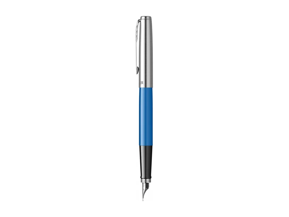 Ручка перьевая Parker Jotter Originals F серебристый черный синий - фото 2