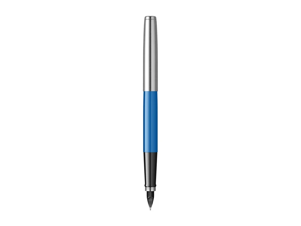 Ручка перьевая Parker Jotter Originals F серебристый черный синий - фото 4