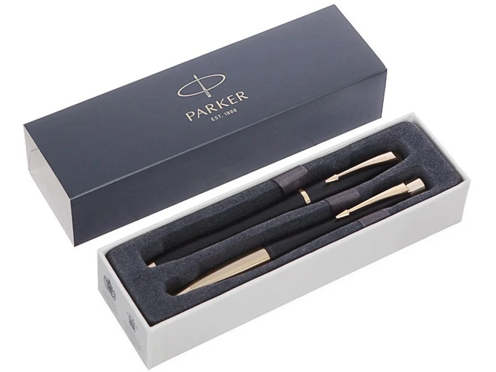 Набор Parker Urban: ручка перьевая ручка шариковая черный/золотистый - фото 2