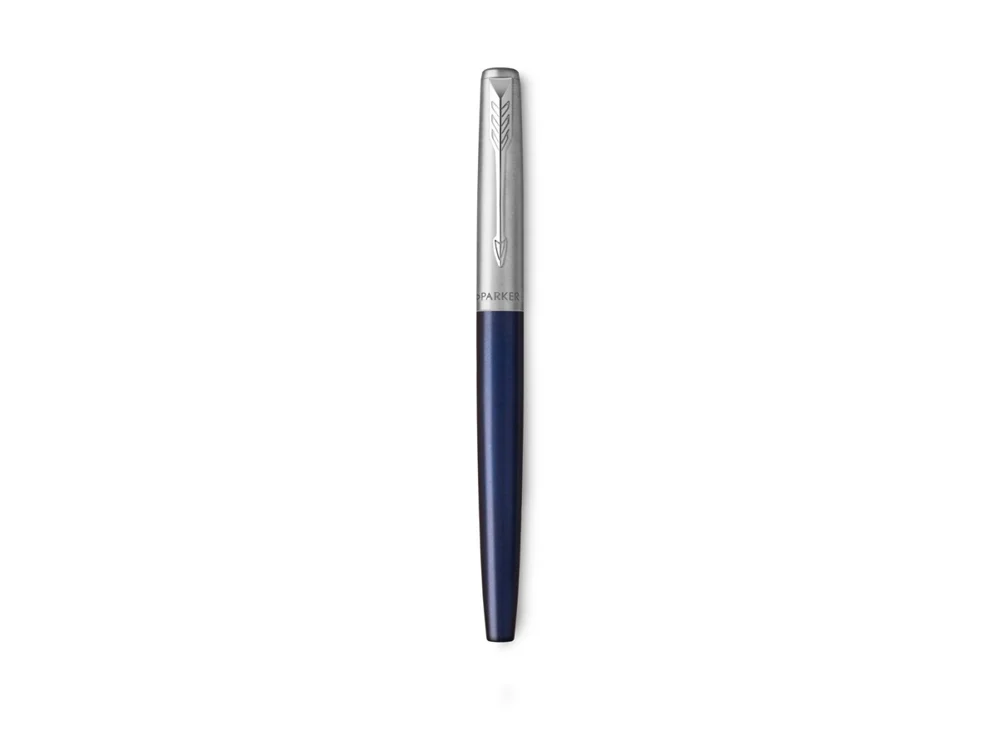 Ручка перьевая Parker Jotter Royal M темно-синий серебристый - фото 3