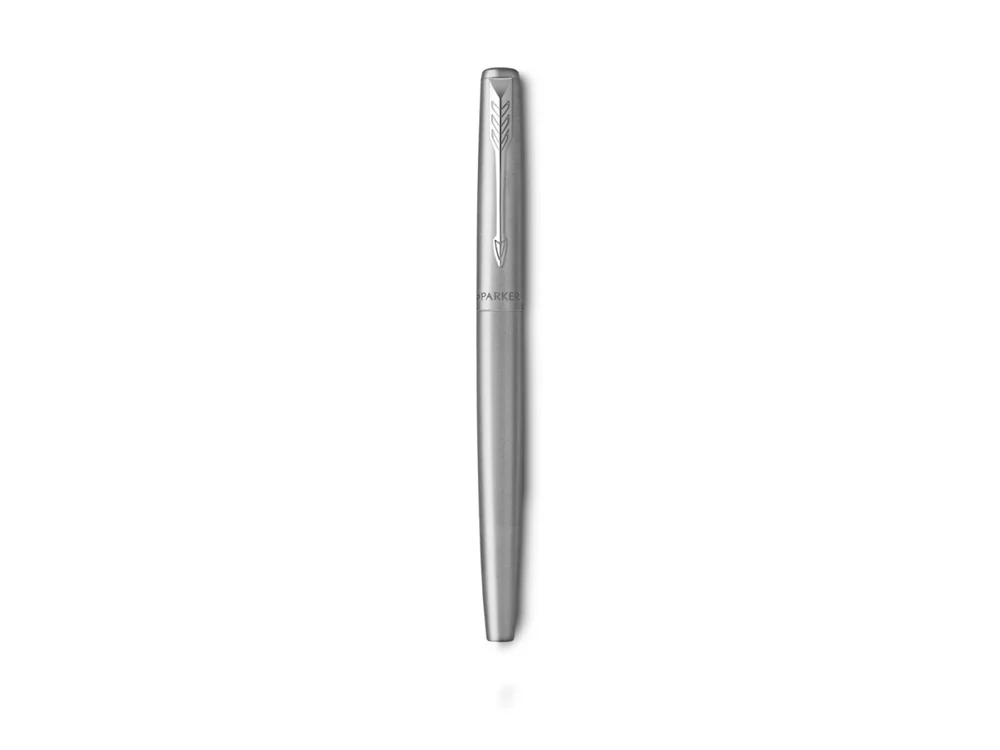 Ручка перьевая Parker Jotter Stainless M серебристый черный - фото 3