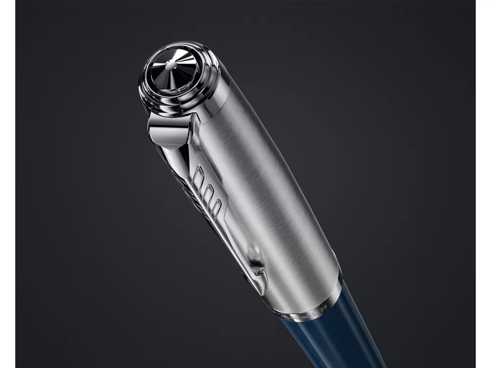 Ручка шариковая Parker 51 Core темно-синий серебристый - фото 5