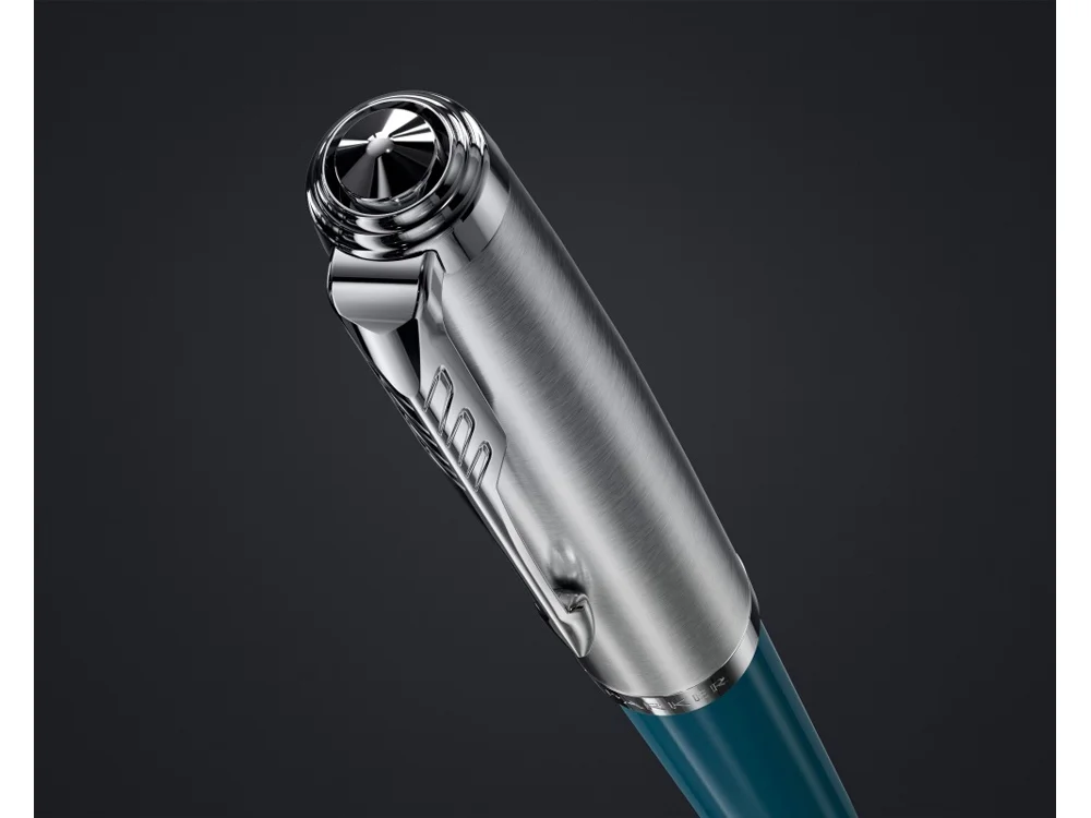 Ручка шариковая Parker 51 Core бирюзовый серебристый - фото 5