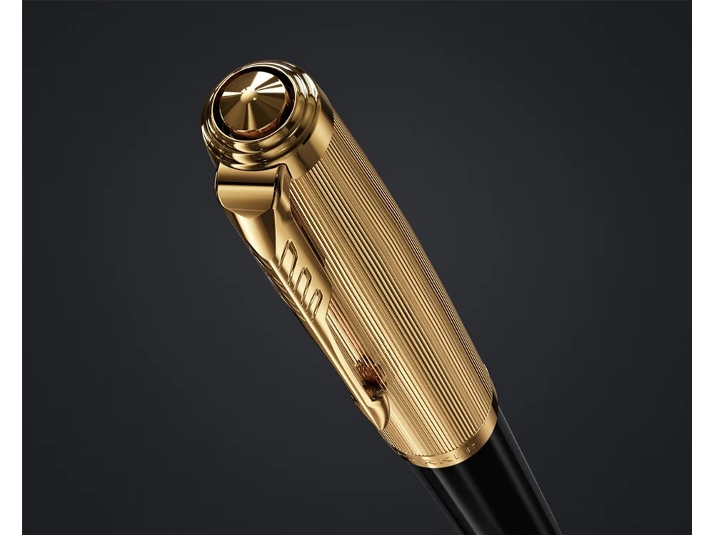 Ручка шариковая Parker 51 Deluxe черный золотистый - фото 5