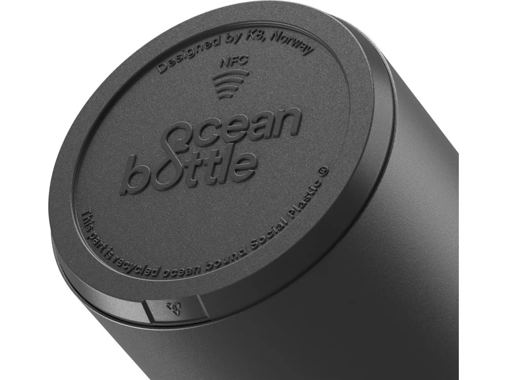 Бутылка для воды Ocean Bottle с вакуумной изоляцией сплошной черный 750 мл - фото 6