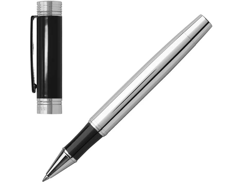 Ручка-роллер Zoom Classic Black серебристый/черный - фото 4
