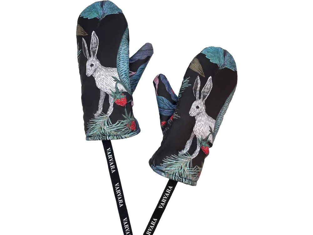 Варежки Зайцы мультиколор - фото 2