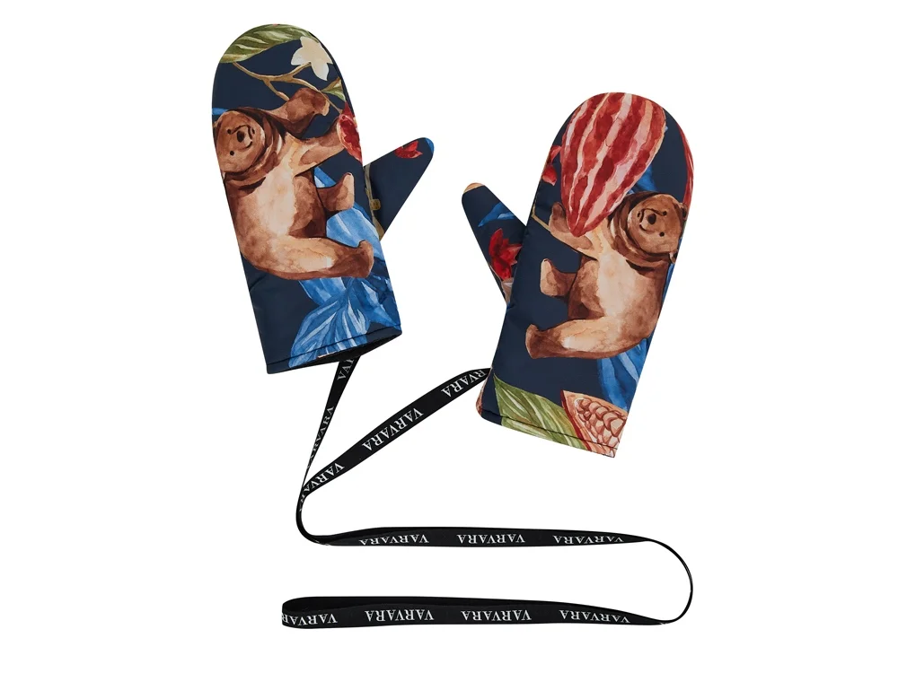 Варежки Мишки в шоколаде мультиколор