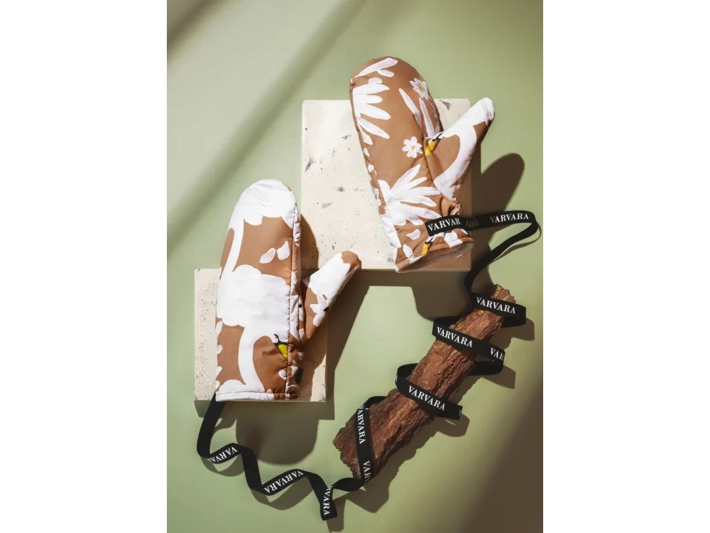 Варежки Анна Павлова бежево-коричневый - фото 3