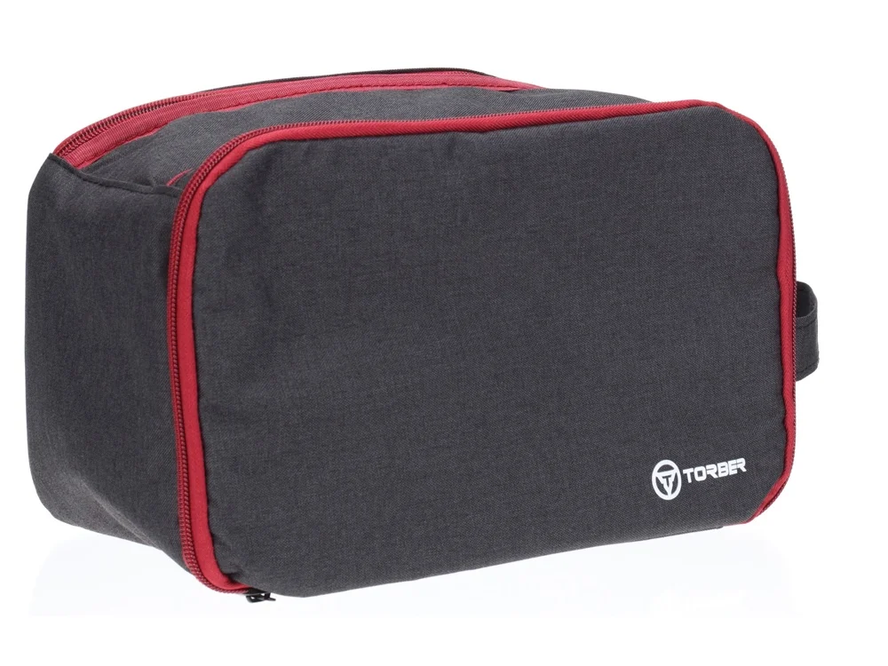 Несессер дорожный бордовый черный - фото 2