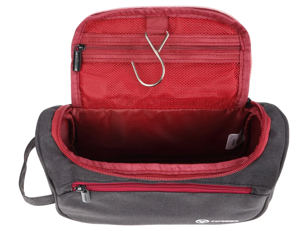 Несессер дорожный бордовый черный - фото 3