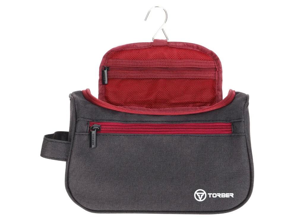 Несессер дорожный бордовый черный - фото 5