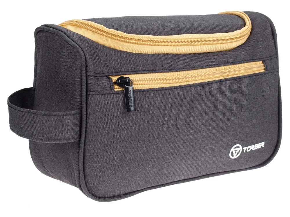 Несессер дорожный бежевый черный - фото 2