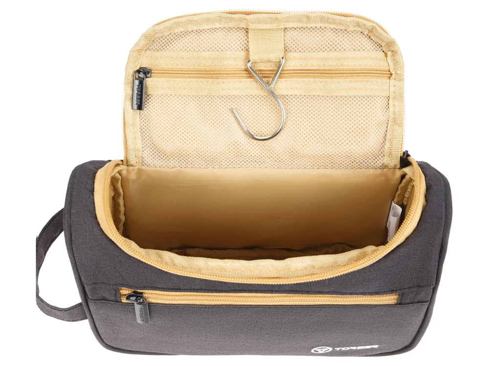 Несессер дорожный бежевый черный - фото 3