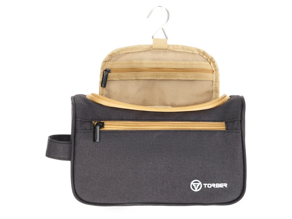 Несессер дорожный бежевый черный - фото 5