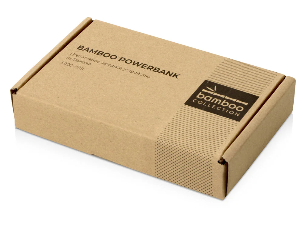 Внешний аккумулятор из бамбука Bamboo 5000 mAh натуральный - фото 11