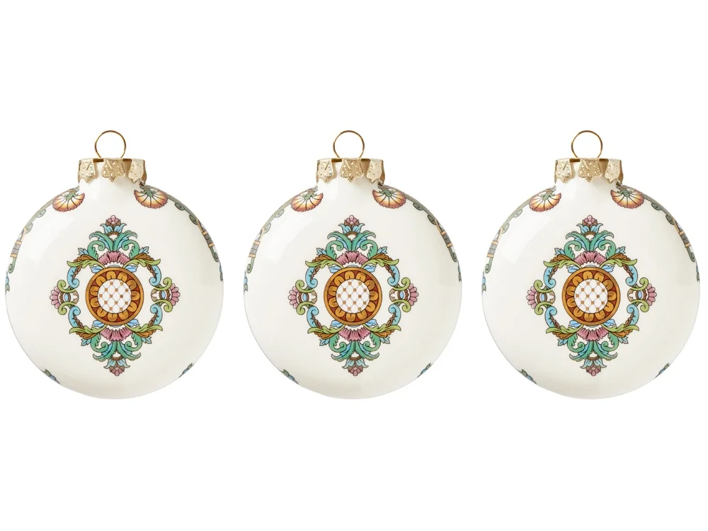 Набор новогодних игрушек 3 шт белый разноцветный - фото 3