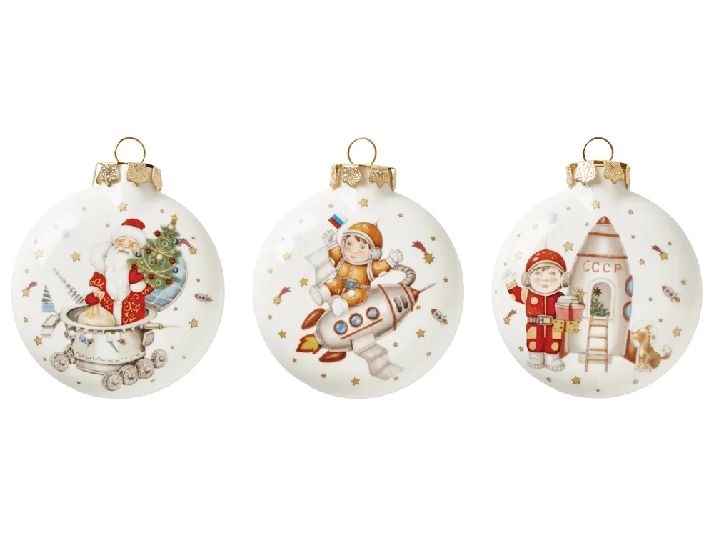 Набор новогодних игрушек, 3 шт - фото 2