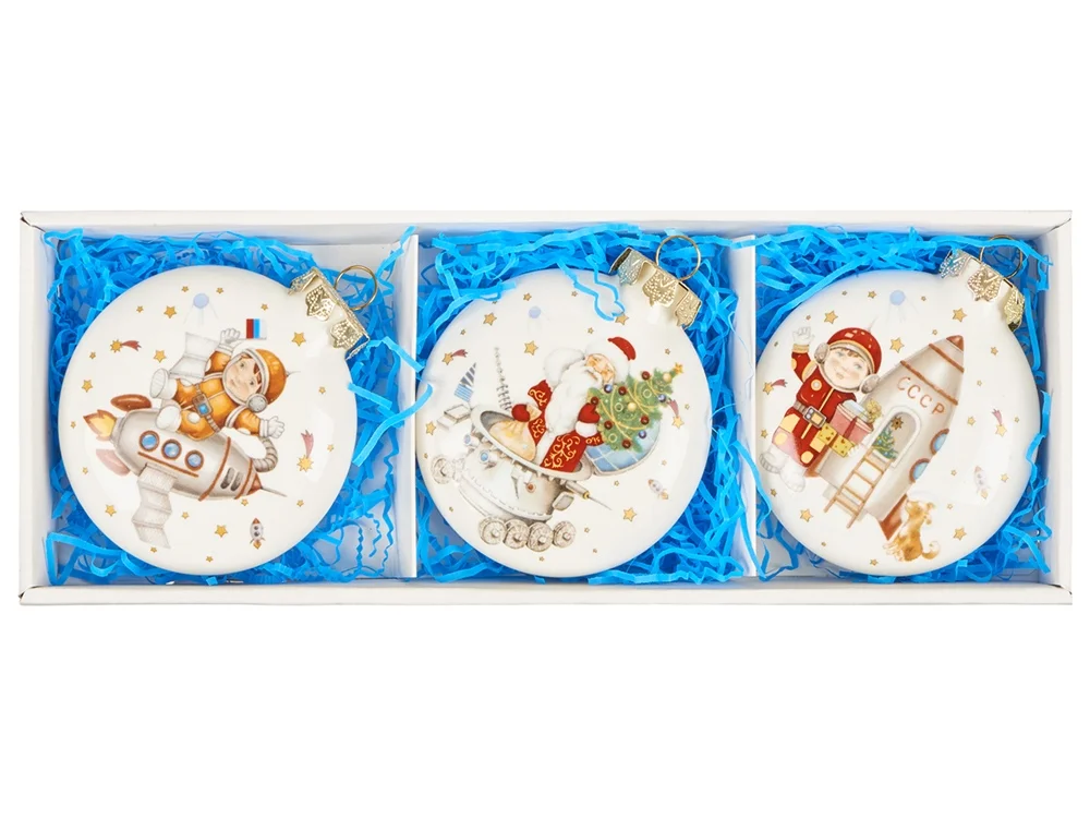 Набор новогодних игрушек, 3 шт - фото 4