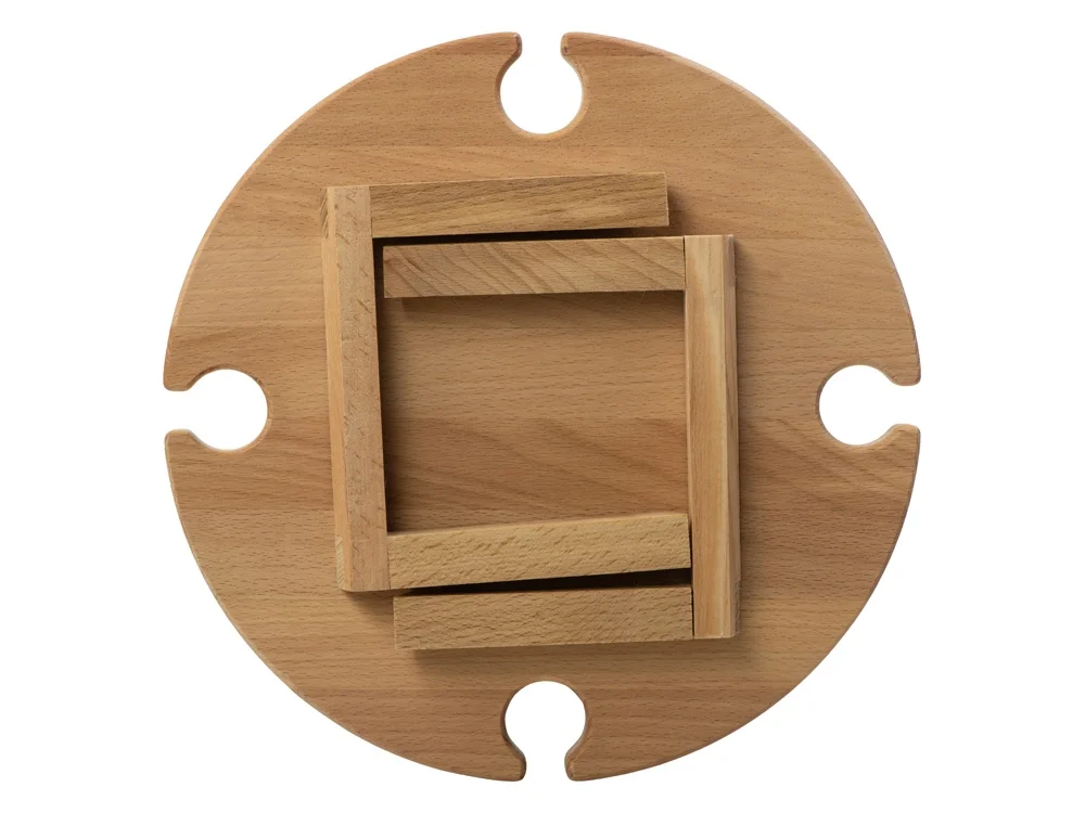 Деревянный столик на складных ножках Outside party коричневый - фото 6