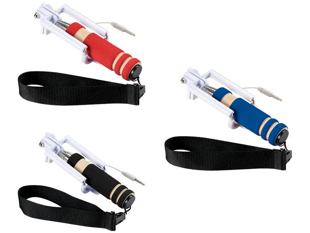 Мини селфи палка ярко-синий/белый/черный/серебристый/бежевый - фото 3