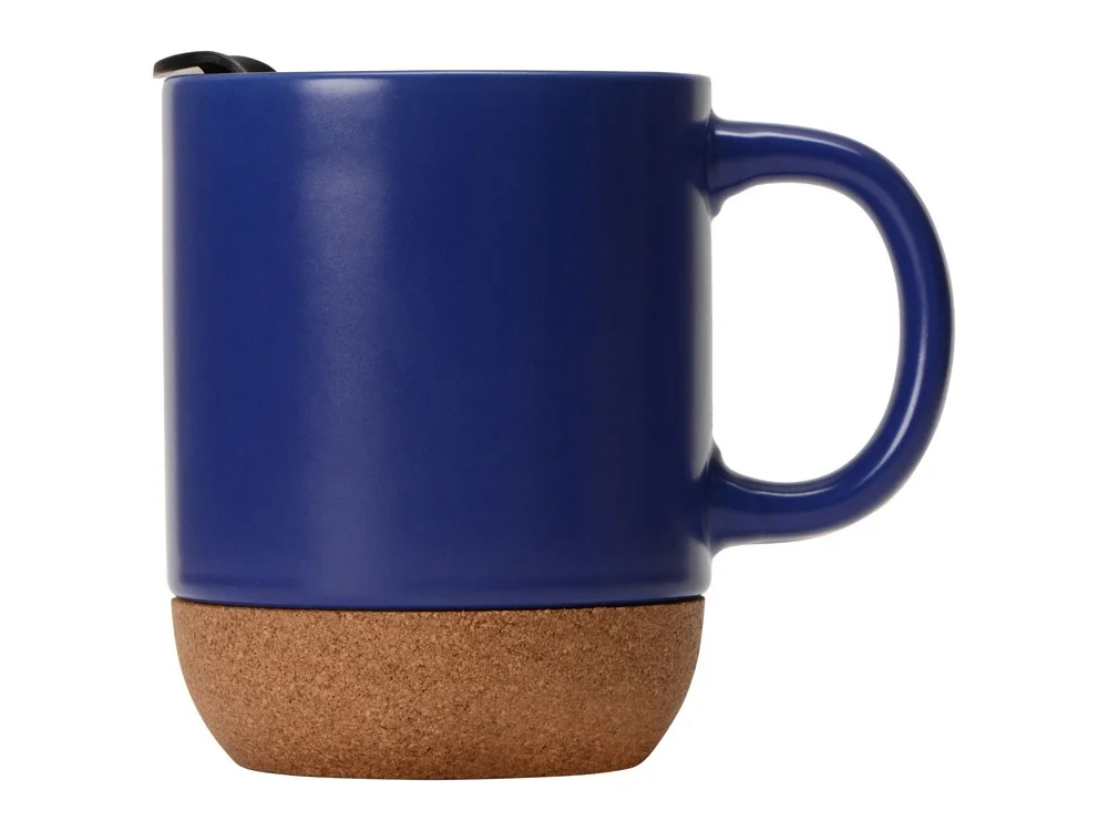 Кружка с пробковым дном и крышкой Denpasar синий матовый 400 мл - фото 5