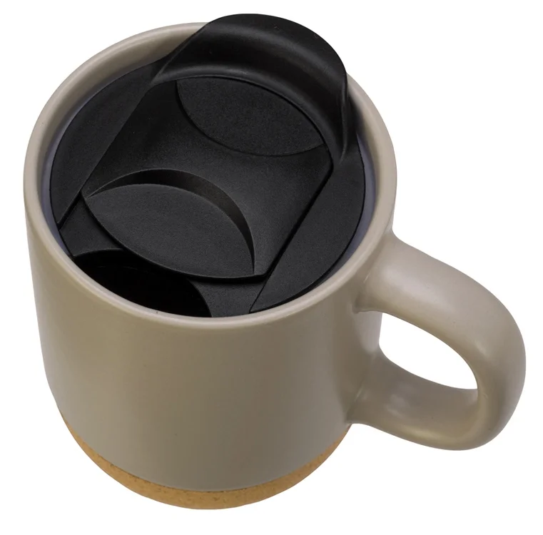 Кружка с пробковым дном и крышкой Denpasar бежевый 400 мл - фото 2